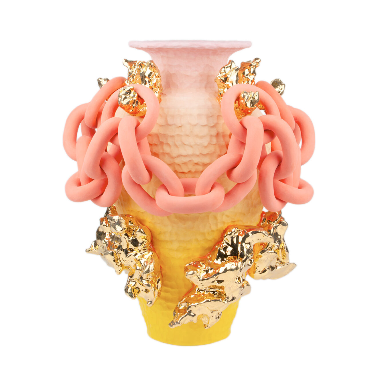 Mathieu-Frossard,down south,2023,-earthenware,-glaze,-luster,-37x30x30cm,-6,8kg-e Down South