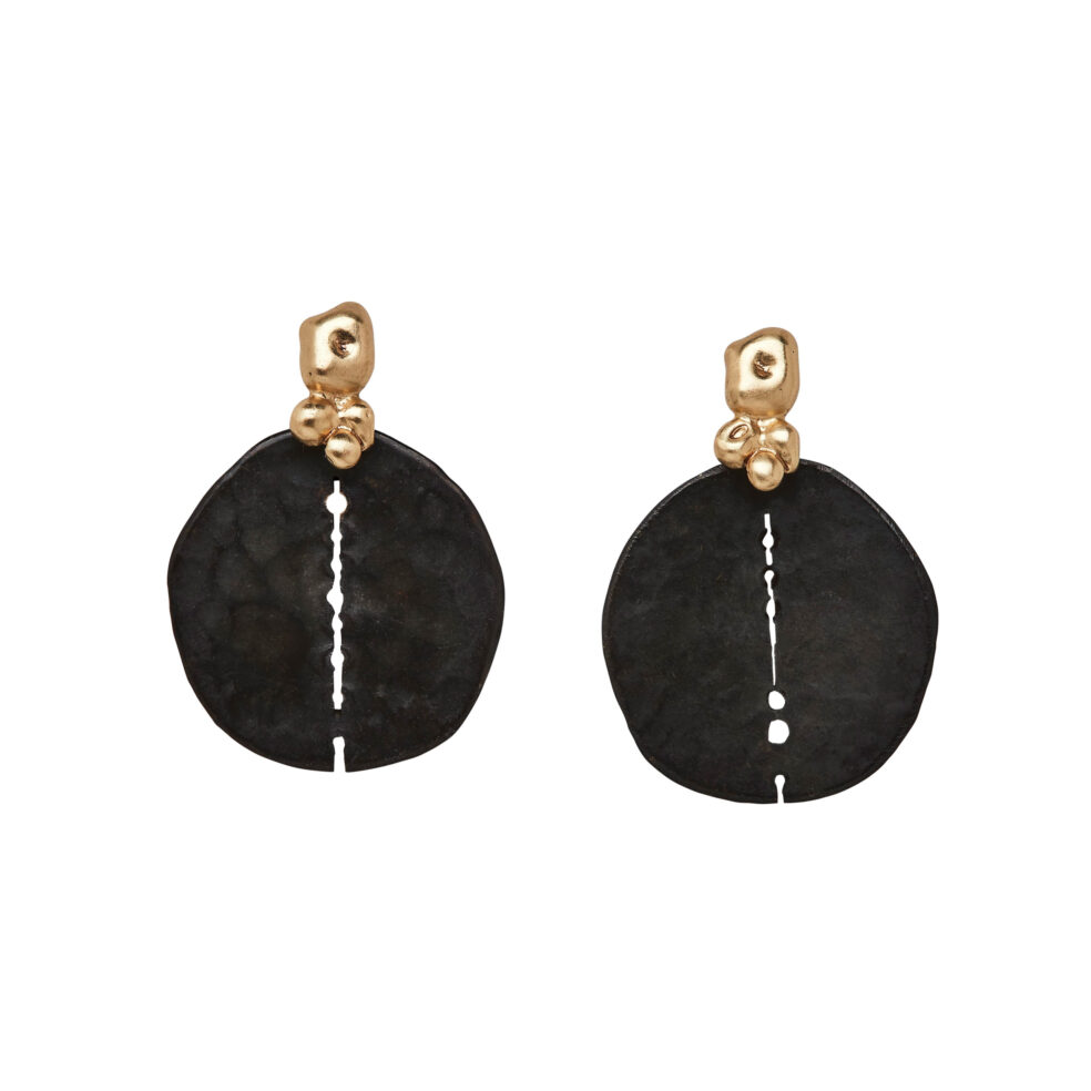 Black Orbit Bronze Earrings