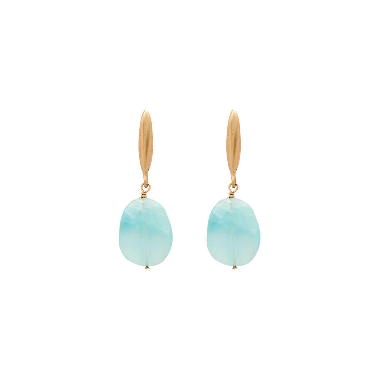 Julie Cohn Chalcedony Earring Grain Earrings with Aqua Chalcedony