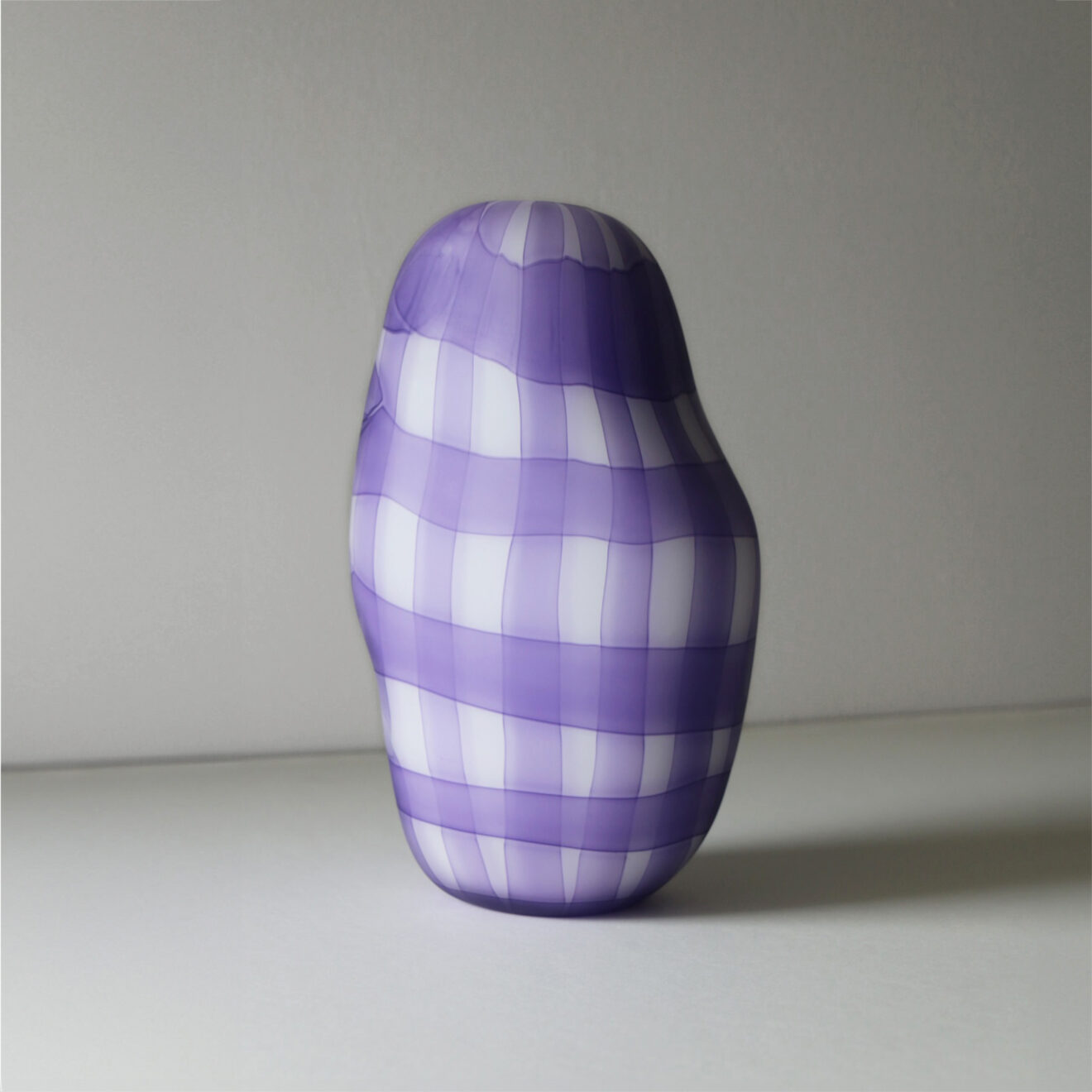 Purple Vessel 2 8 Gingham Vessel Large - Purple