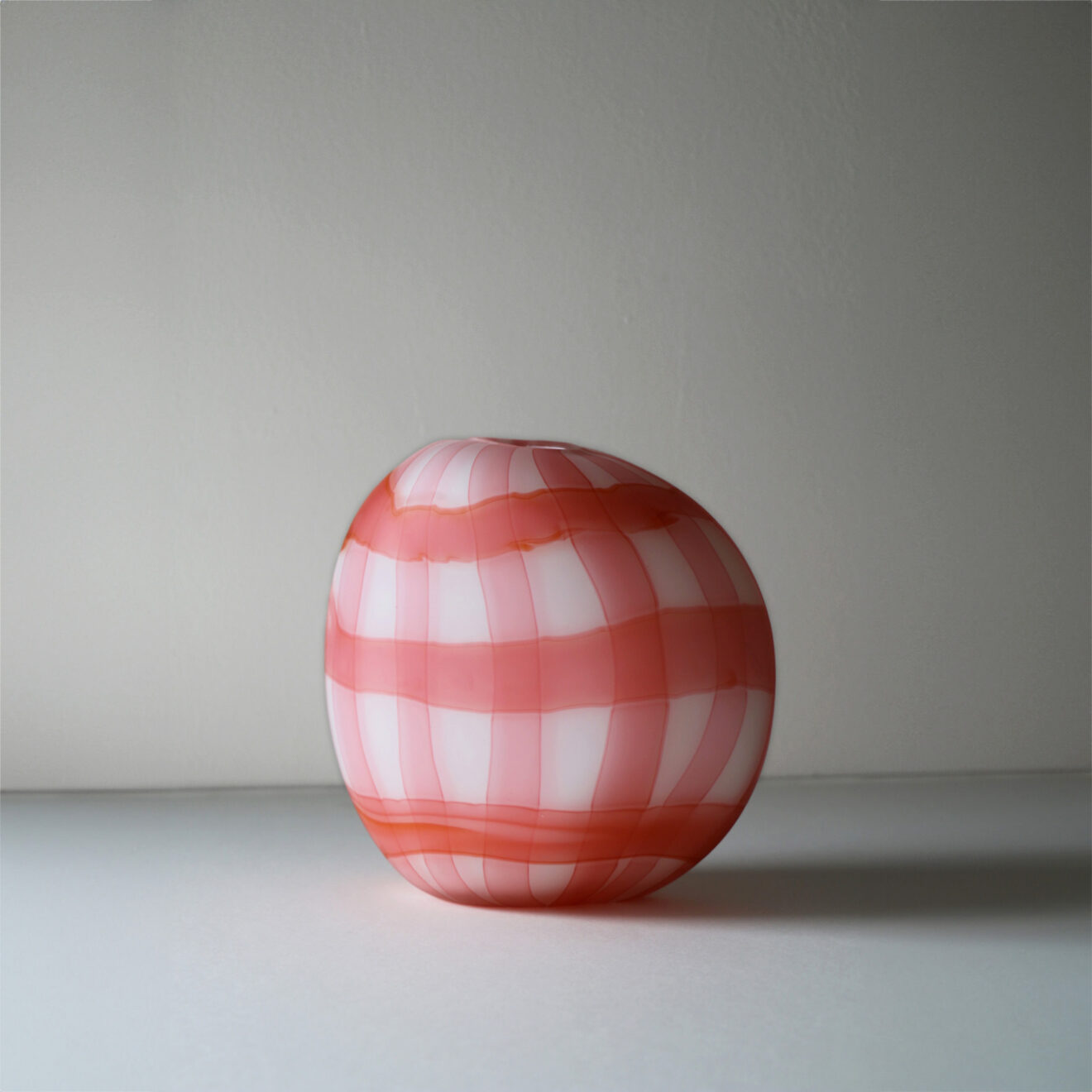 Strawberry Gingham Vessel 2 1) Gingham Vessel Small - Strawberry