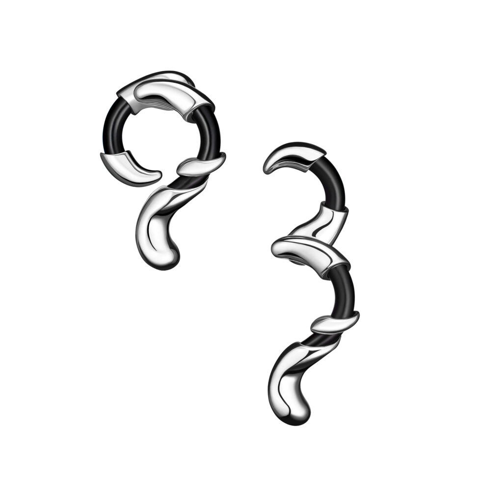Neoprene Serpent Earrings