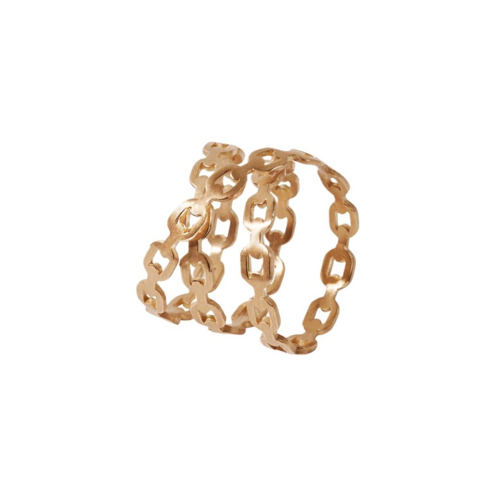 Chain Shadow Ring, 18K Yellow Gold