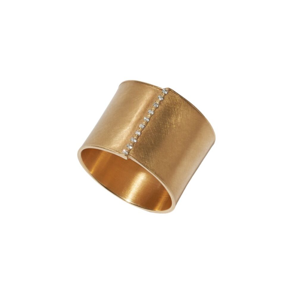 Weld Ring, 18K Yellow Gold, Diamond (0.04cttw)