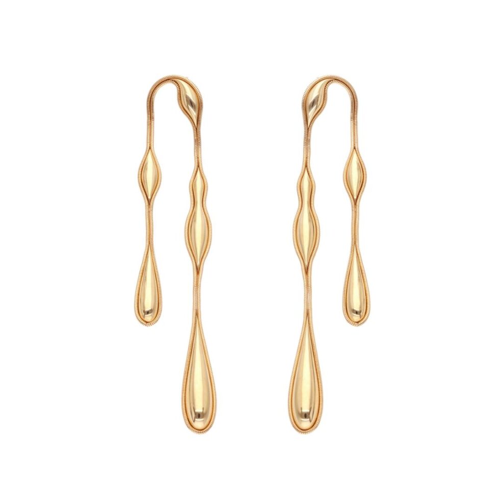 Fluid Gold Doubled Earrings