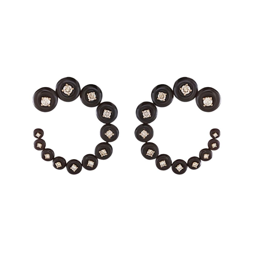 Surrounding Large Circle Earrings - Horn