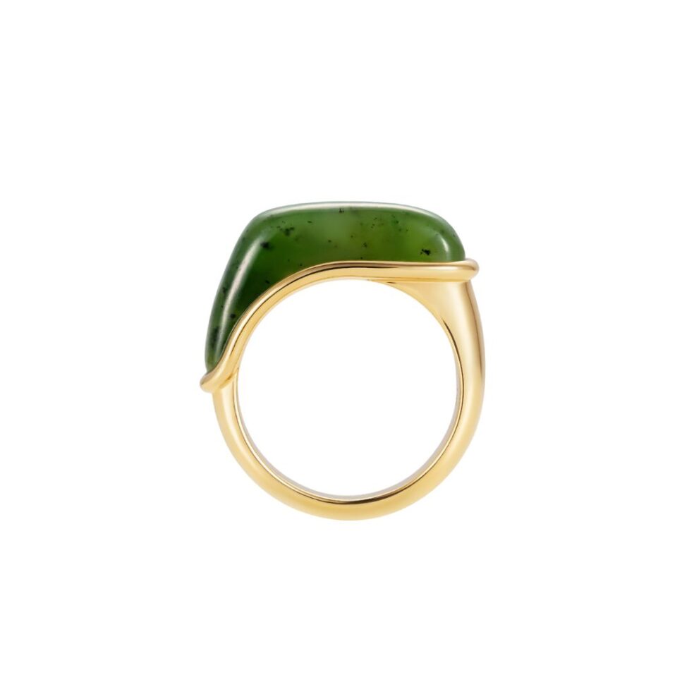 Oblong Small Ring Nephrite Jade