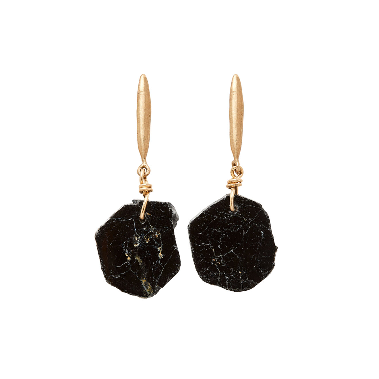 Untitled-1 Grain Black Tourmaline Earrings