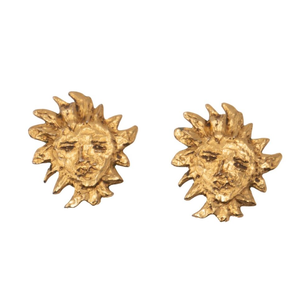 Yves Saint Laurent Sun Gold Clip Earrings