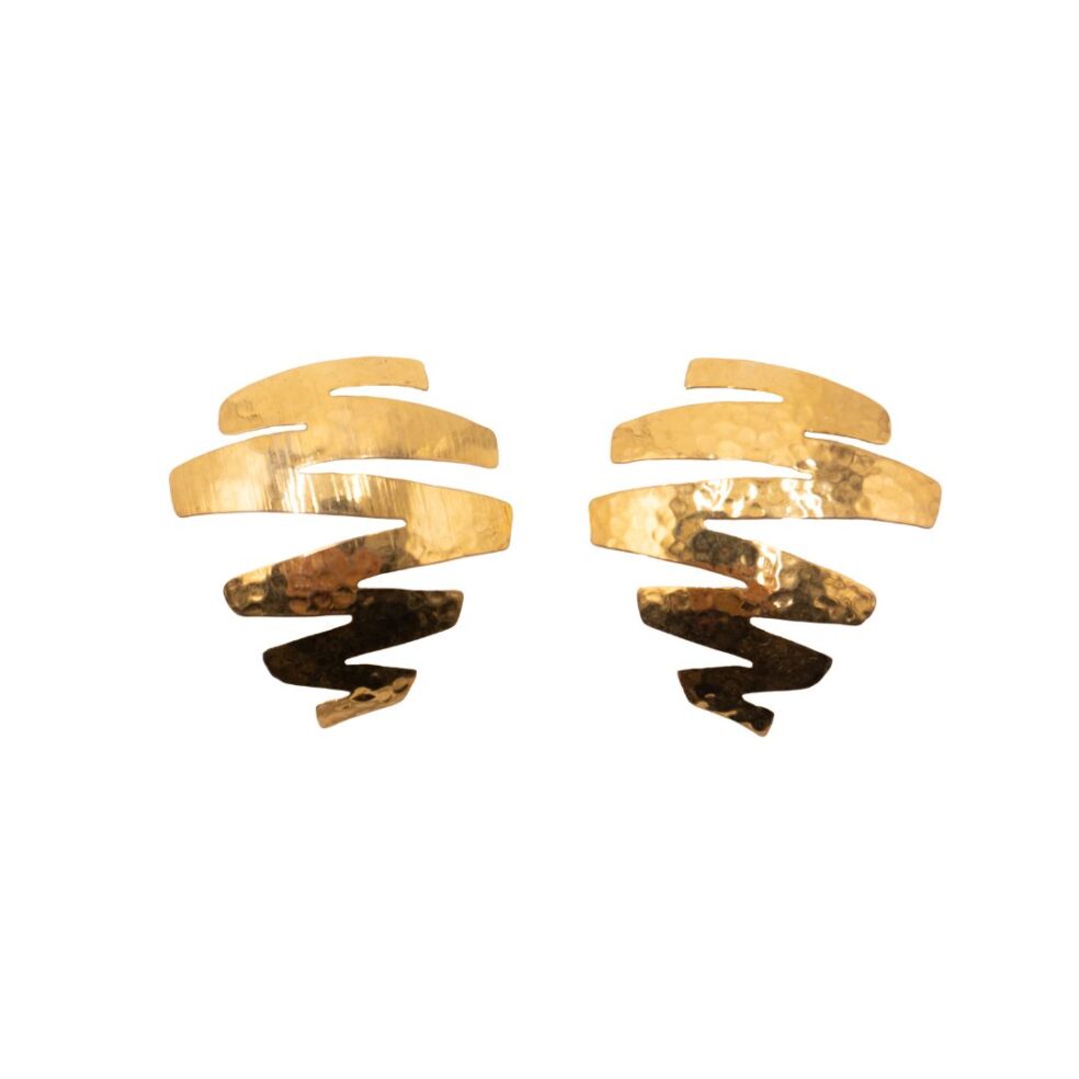 Claude Montana Wave Gold Pierced Ears