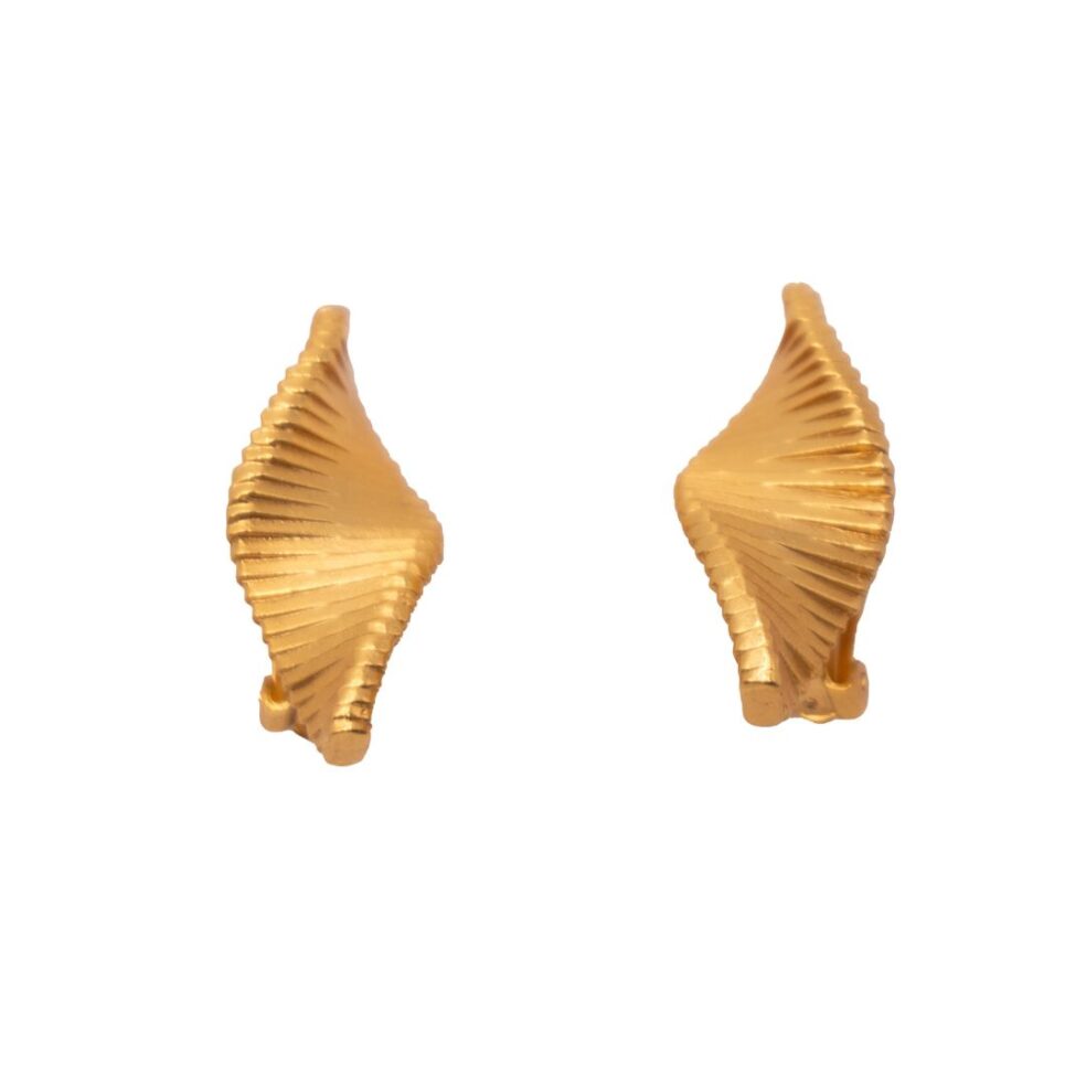 Claude Montana Swirl Gold Clip Earrings