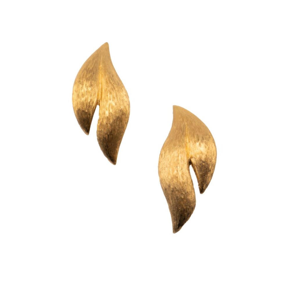 Givenchy Leafy Gold Clip Earrings